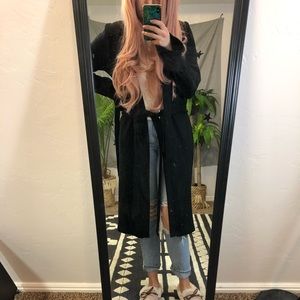 Long black cardigan